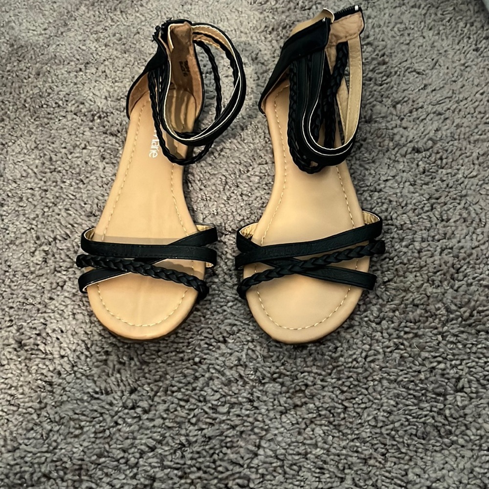 Black strappy sandals